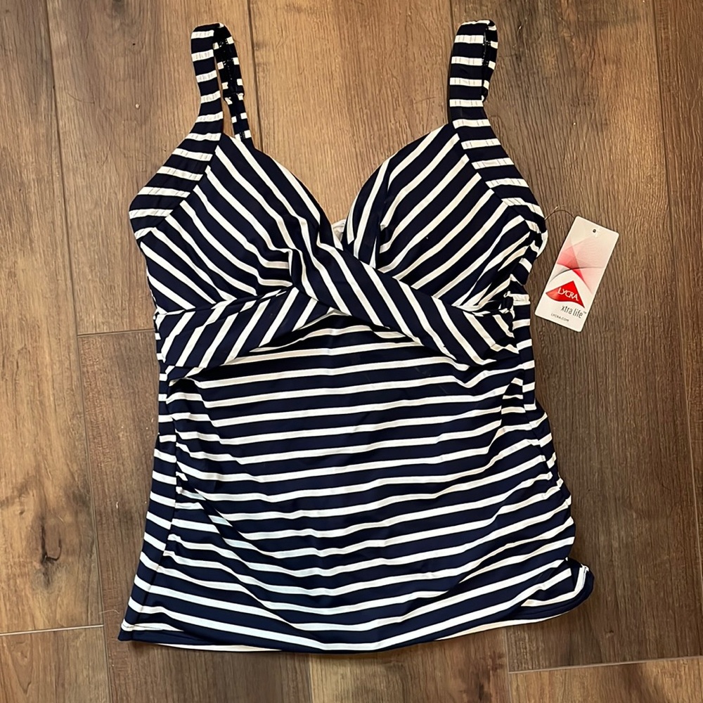 Lands End Womens Bathing Suit Top Tankini